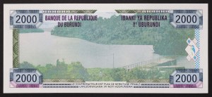 Burundi, Republic (1966-date), 2.000 Francs 25/06/2001