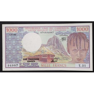 Kamerun, republika (1966-dátum), 1 000 frankov 01/07/1980