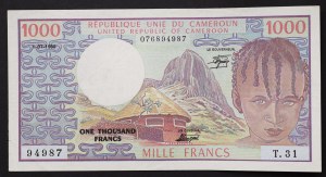 Kamerun, republika (1966-data), 1 000 franků 01/07/1980