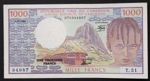 Cameroun, République (1966-date), 1.000 Francs 01/07/1980