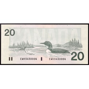 Canada, Elizabeth II (1952-2022), 20 Dollars 1991