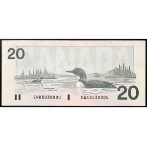 Canada, Elisabetta II (1952-2022), 20 dollari 1991