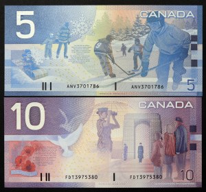 Canada, Elisabetta II (1952-2022), Lotto 2 pezzi.