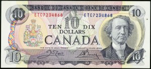 Canada, Elizabeth II (1952-2022), 10 dollars 1971