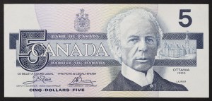 Canada, Elizabeth II (1952-2022), 5 Dollars 1986