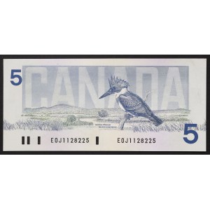Canada, Elisabetta II (1952-2022), 5 dollari 1986