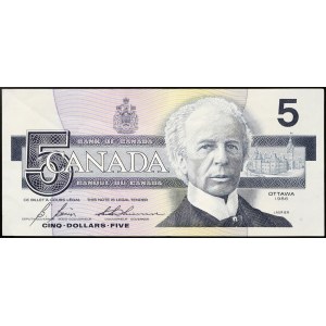 Canada, Elisabetta II (1952-2022), 5 dollari 1986