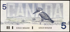 Kanada, Alžbeta II (1952-2022), 5 dolárov 1986