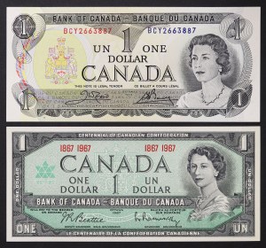 Canada, Elisabetta II (1952-2022), Lotto 2 pezzi.