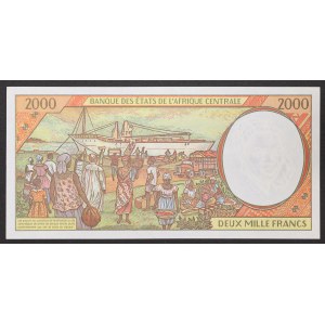 Středoafrické státy, Kamerun (E, od 2002 U), 2 000 franků 1994-97