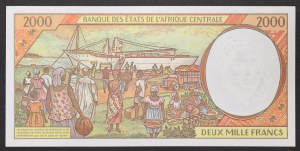 États d'Afrique centrale, Cameroun (E, à partir de 2002 U), 2.000 Francs 1994-97