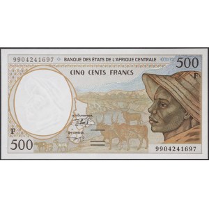 États d'Afrique centrale, Guinée équatoriale (N, à partir de 2002 F), 500 Francs 1993-99