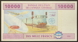 États d'Afrique centrale, Gabon (L, à partir de 2002 A), 10.000 Francs 2002