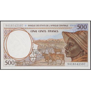 États d'Afrique centrale, Gabon (L, à partir de 2002 A), 500 Francs 1993-00