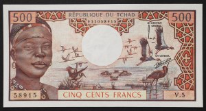 Chad, Republic (1960-date), 500 Francs 1974