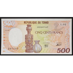 Čad, republika (1960-dátum), 500 frankov 01/01/1986