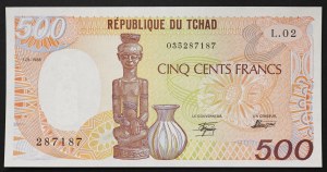 Chad, Republic (1960-date), 500 Francs 01/01/1986