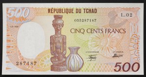 Tchad, République (1960-date), 500 Francs 01/01/1986