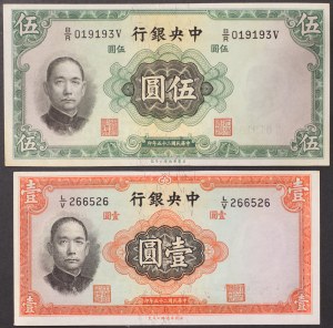 Cina, Repubblica (1912-1949), Lotto 2 pezzi.