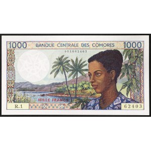 Komory, Islámská federativní republika, 1 000 franků b.d. (1986)