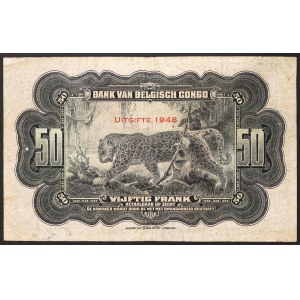 Congo, Belgian Congo, Leopold III (1934-1950), 50 Francs 1948