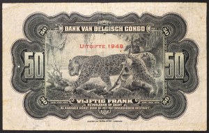 Congo, Belgian Congo, Leopold III (1934-1950), 50 Francs 1948
