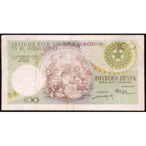 Kongo, Belgisch-Kongo, Baudouin von Belgien (1951-1960), 100 Francs 01/03/1957