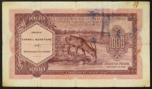 Kongo, Demokratische Republik (1960-datum), 1.000 Francs 15/02/1962