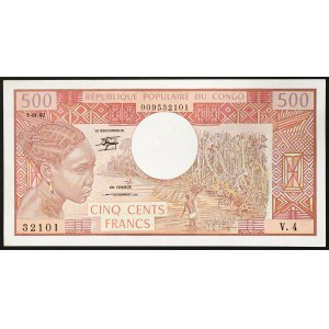 Congo, République démocratique (1960-date), 500 Francs 01/01/1982