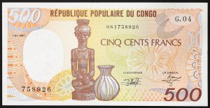Congo, Repubblica Democratica (1960-data), 500 franchi 01/01/1991