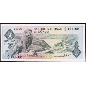 Congo, Democratic Republic (1960-date), 50 Francs 01/11/1961