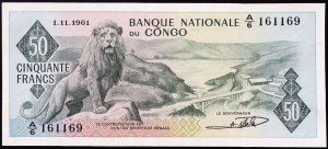 Congo, République démocratique (1960-date), 50 Francs 01/11/1961
