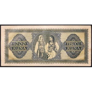 Croatie, État indépendant de Croatie (1941-1945), 1.000 Kuna 01/09/1943