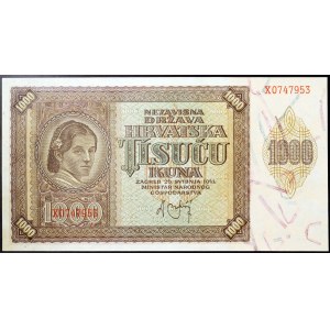 Croatie, État indépendant de Croatie (1941-1945), 100 Kuna 26/05/1941