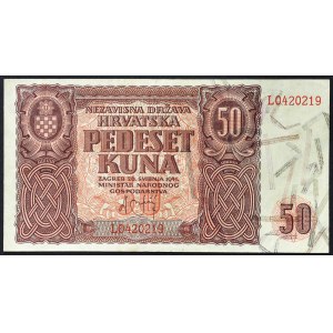 Croatia, Independent State of Croatia (1941-1945), 50 Kuna 26/05/1941