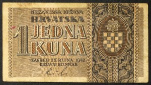 Croatie, État indépendant de Croatie (1941-1945), 1 Kuna 1942