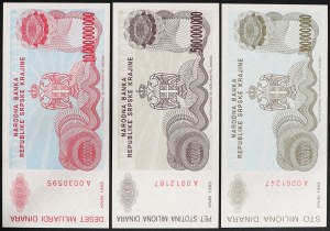 Croatie, République (1991-date), Lot 3 pcs.