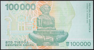 Croatia, Republic (1991-date), 100.000 Dinara 30/05/1993