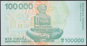 Chorwacja, Republika (1991-date), 100.000 Dinara 30/05/1993