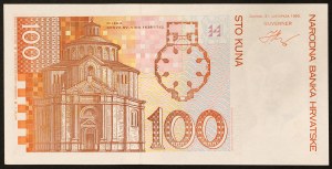 Croatie, République (depuis 1991), 100 Kuna 31/10/1993