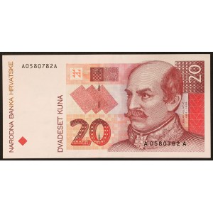 Chorwacja, Republika (1991-date), 20 Kuna 31/10/1993