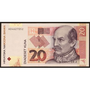 Chorwacja, Republika (1991-date), 20 Kuna 07/03/2001
