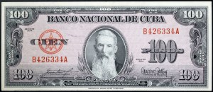 Kuba, Republika (od 1868 r.), 100 peso 1954 r.