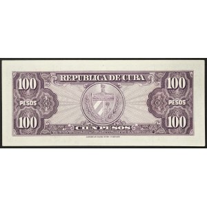Cuba, République (1868-date), 100 Pesos 1958