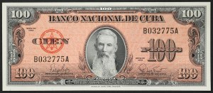 Cuba, République (1868-date), 100 Pesos 1959