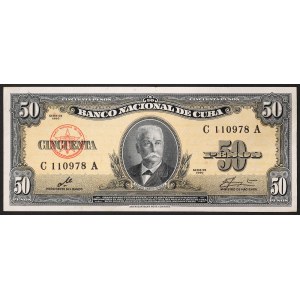 Cuba, République, 50 Pesos, CE SIGNATURE DE GHEVARA 1960