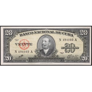 Cuba, République (1868-date), 20 Pesos 1960