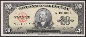 Kuba, republika (1868-dátum), 20 pesos 1960