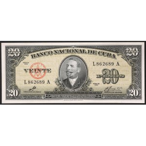 Cuba, Repubblica, 20 Pesos, CE FIRMA DI GHEVARA 1960