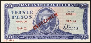 Cuba, Republic (1868-date), 20 Pesos 1978